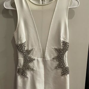 White stoned romper